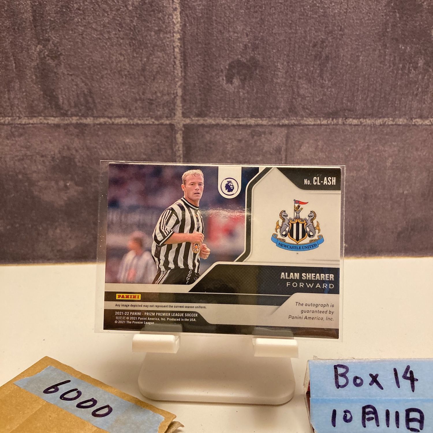2021 Panini Alan Shearer 直筆サインカード Newcastle United Club