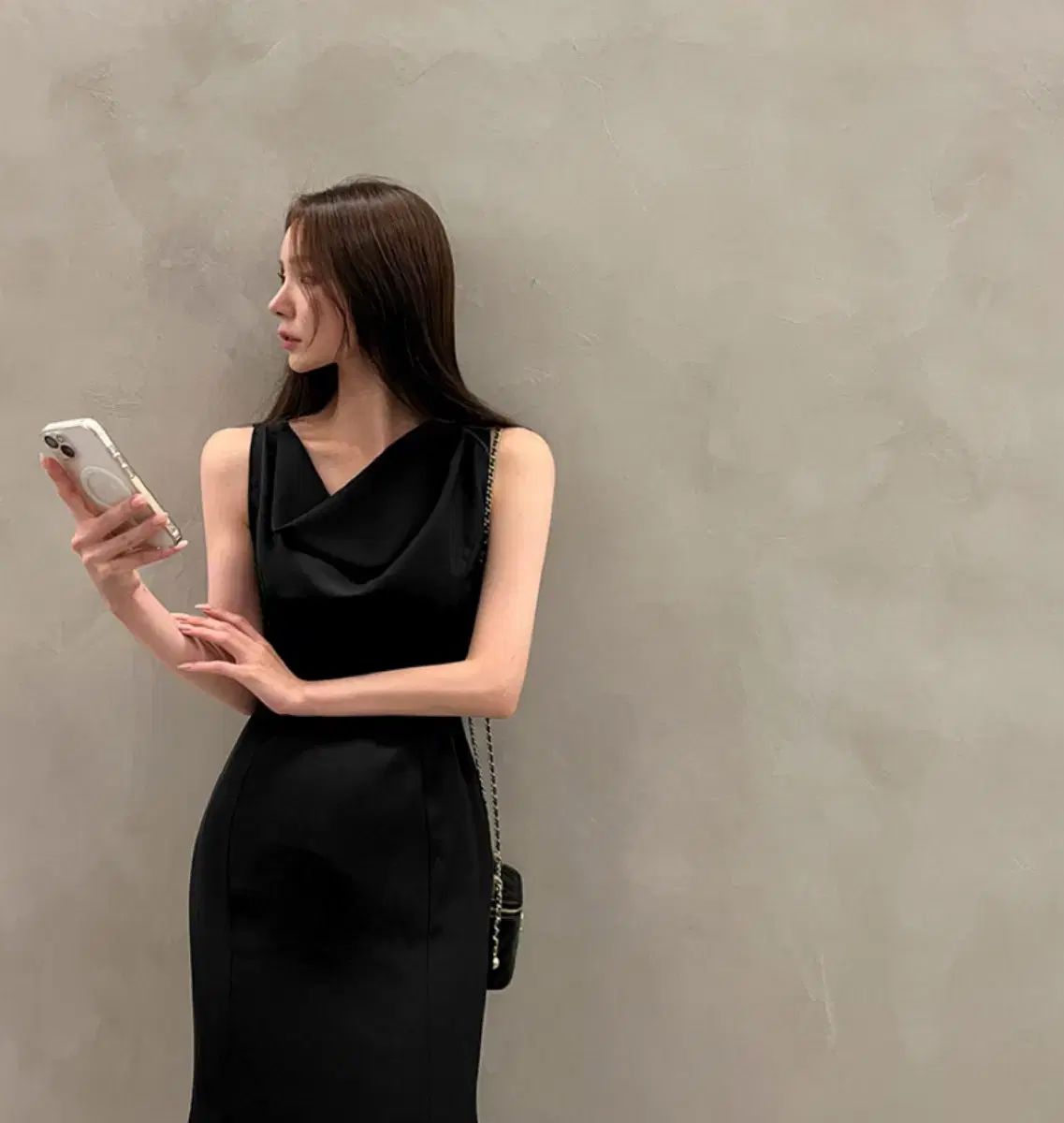 ドレープ ロング ONE PIECE