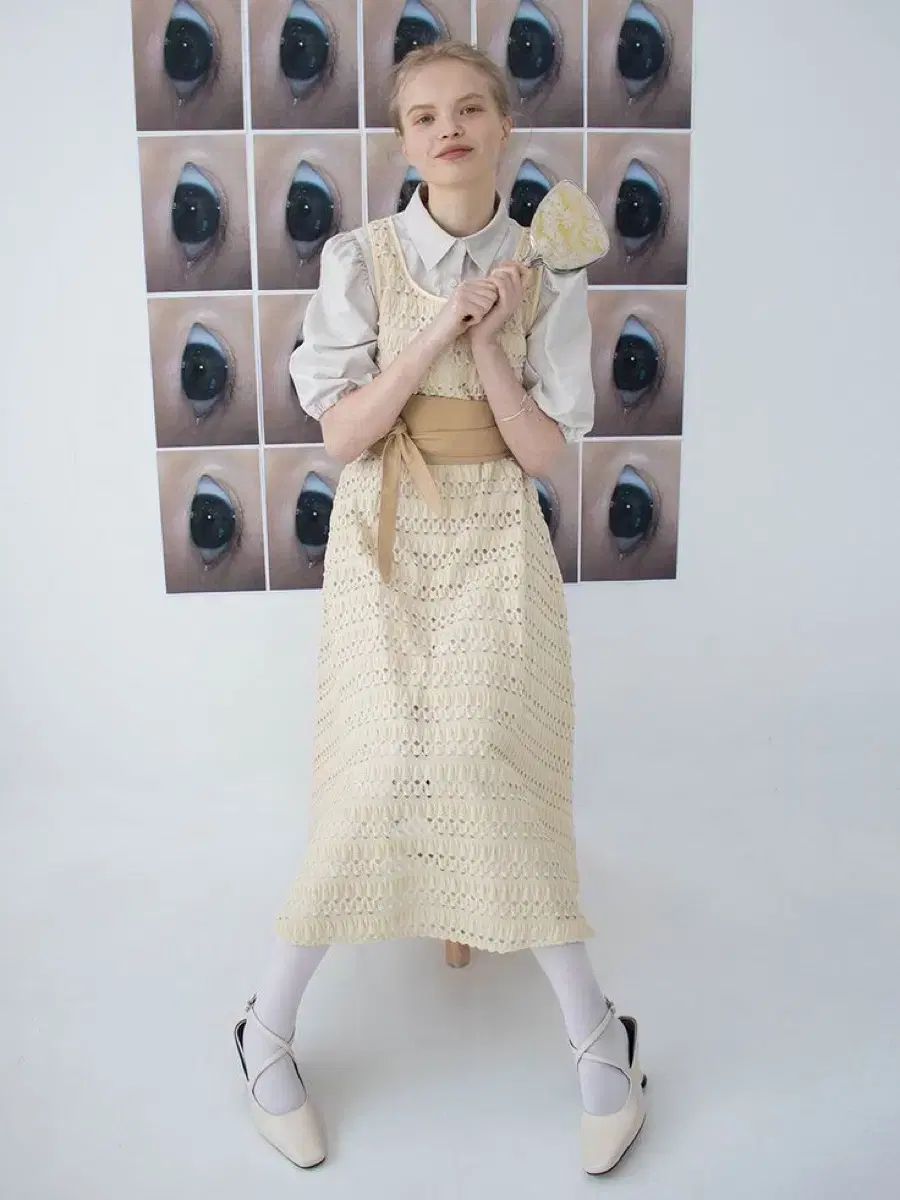 Sinoon シヌーン 2020 ss ニット レイヤード ドレス ONE PIECE