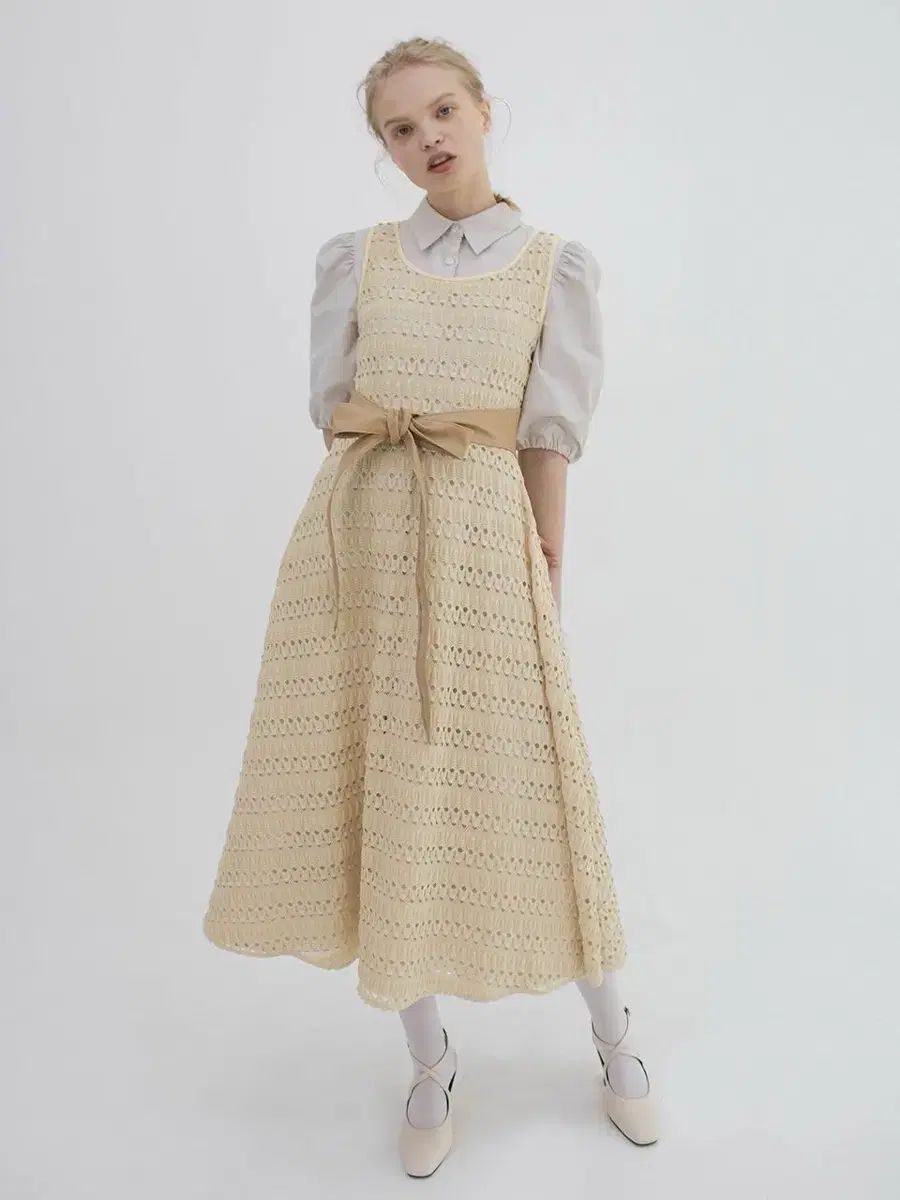 Sinoon シヌーン 2020 ss ニット レイヤード ドレス ONE PIECE