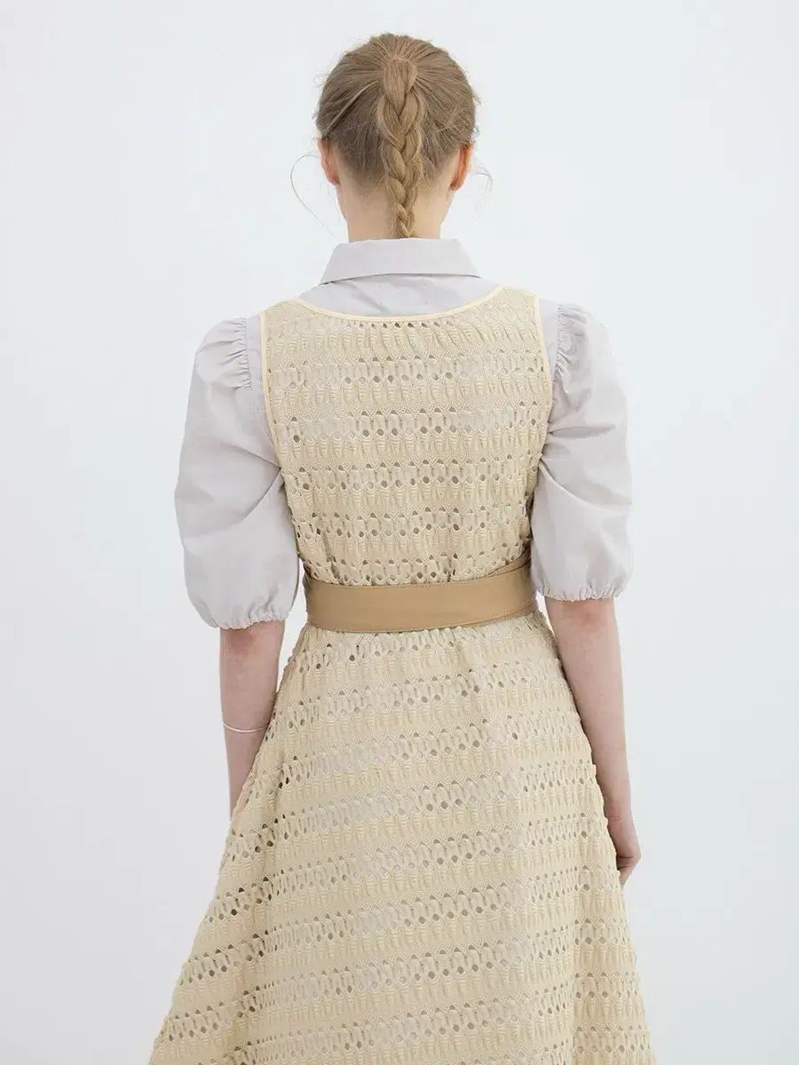  Sinoon シヌーン 2020 ss ニット レイヤード ドレス ONE PIECE 長袖 七分袖 ひざ丈ワンピース