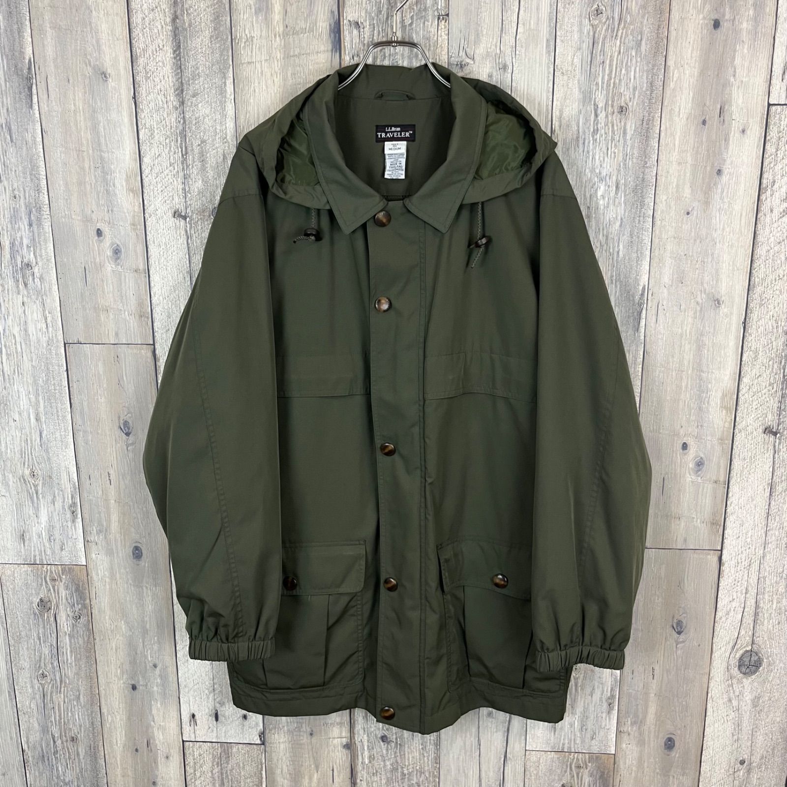 OLD L.L.BEAN 90 s エルエルビーン パッカブル フード 取り外し トラベラー ジャケット マウンテンパーカー メンズ M サイズ