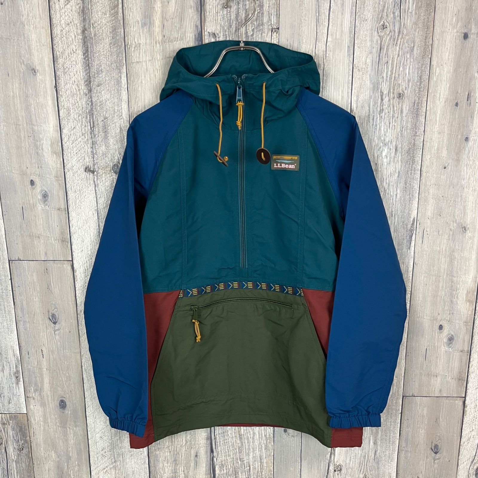 L.L.BEAN エルエルビーン RN 71341 JAPAN FIT MOUNTAIN CLASSIC ANORAK マウンテン クラシック アノラック フーディー ラグラン ハーフジップ ナイロン マウンテンパーカー メンズ M サイズ