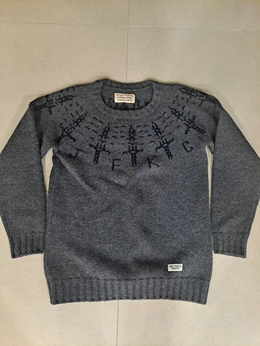 まち ワコマリア 검 스웨터 니트 L