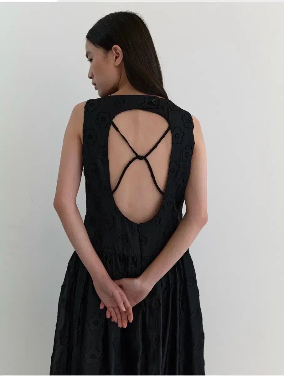 麻ONE PIECE バッグ ホール ドレス Sサイズ