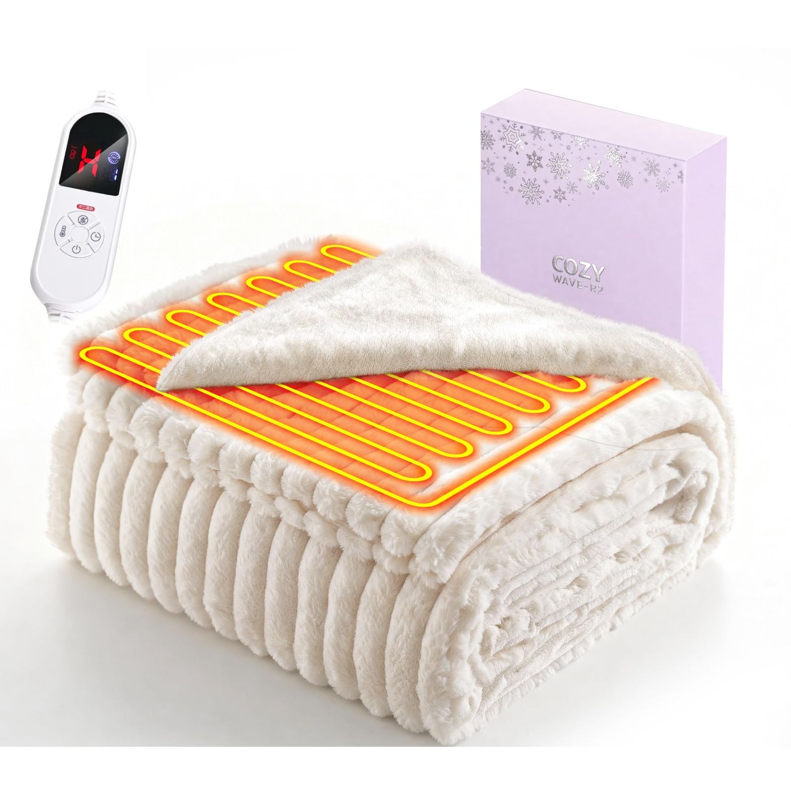 電気毛布 掛け敷き兼用2025冬新登場 ラビットファー調素材＆フランネル 電気ブランケット タイマー付き 1 12 H AI過熱保護機能搭載 10段階温度調節 速暖 節電 99 電磁波カット 頭寒足熱配線 暖房器具 電気ひざ掛け 大判サイズ 省エネ 冬