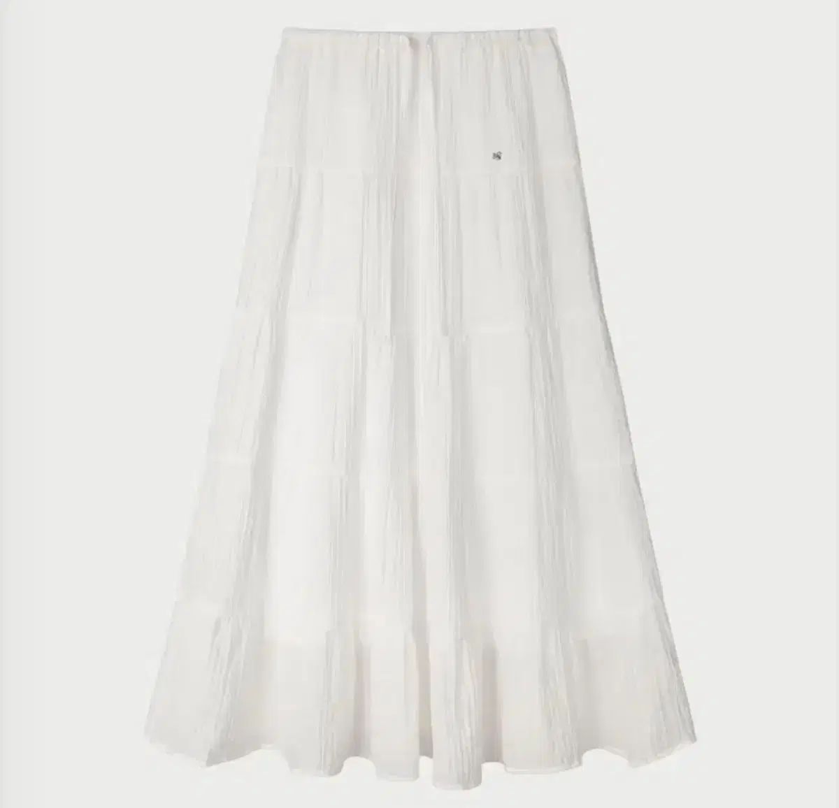 U LOVE YOURSELF 轉 Tear ティアード ロング丈スカート 白 yousoap