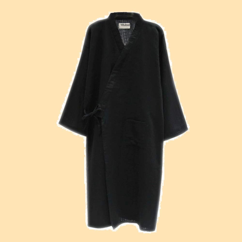 【在庫セール】前開き ペアルック 和風 無地 ルームウエア 深夜食堂スタイル おしゃれ 甚平（じんべい) パジャマ ワンピース メンズ