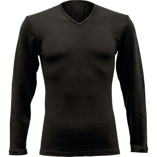 リベルタ サーモワン Ｖネック長袖 メンズ ＢＬＫ ＸＬ