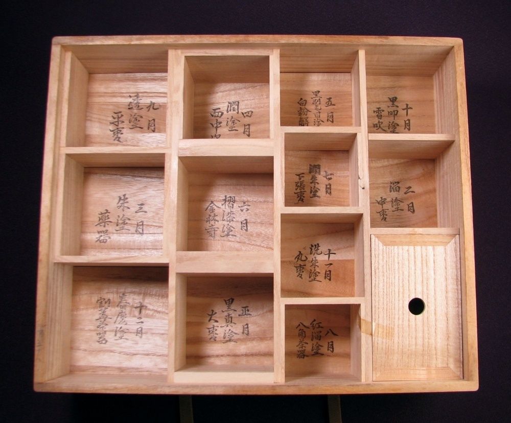 前端峰春作 井伊宗観好十二ヶ月茶器 棗 共箱・栞付 極美品 茶道具