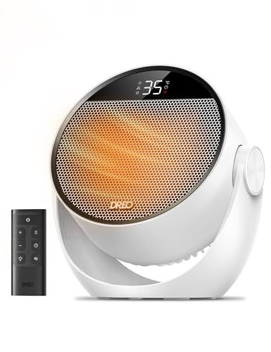 DREO 電気ファンヒーター 2秒速暖 広範囲送風 1200 W 15.5畳 セラミックヒーター 強力 ストーブ暖房 静音34 dB ECO省エネ 8つ安全機能 60°角度調整 3段階の加熱と3段階の送風 温度自動調節 5 35℃ 6 f 240 fd 1