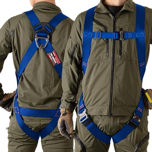 藤井電工 新規格 フルハーネス型 ライトハーネス フルハーネス本体のみ ブルー 青 Mサイズ TH-510-OT-BL 4-M V型腿ベルト 着脱が容易なワンタッチバックル 高所作業 墜落制止用器具 フルハーネス 安全帯 ツ 631 f 51 fb