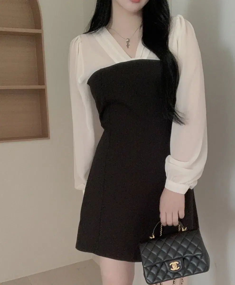 habi unni ゲストルック シフォン シースルー ONE PIECE