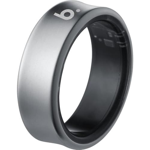 b.ring スマートリング チタン製 健康管理 睡眠管理 最大7日間持続 Android iPhone対応 ブリング アプリ 超軽量 マット IP 68 防水 歩数計 日本語取扱説明書 チタンシルバー US 8号 日本基準16 17 21 e 99769