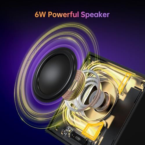 Divoom Timebox Evo ポータブルBluetoothスピーカー 音楽再生 強化された低音 時計付き ピクセルアート 使用 ハンズフリー通話 256 RGB LED カレンダー ブラック 3256743 d