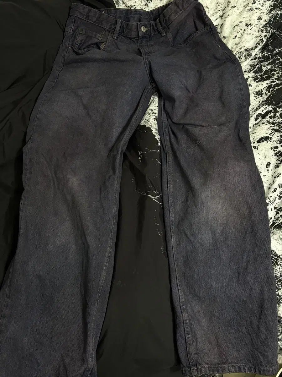 34 ZARA ザラ ダイング パンツ デニム denim