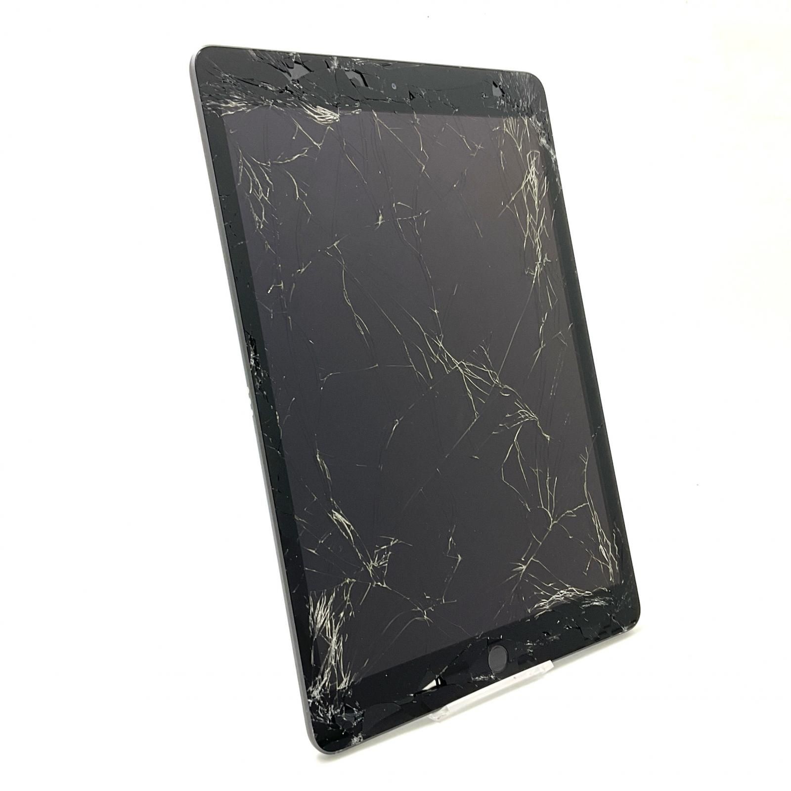 Apple iPad 第7世代 32 GB スペースグレイ WiFi Cellular au 白ロム 難有