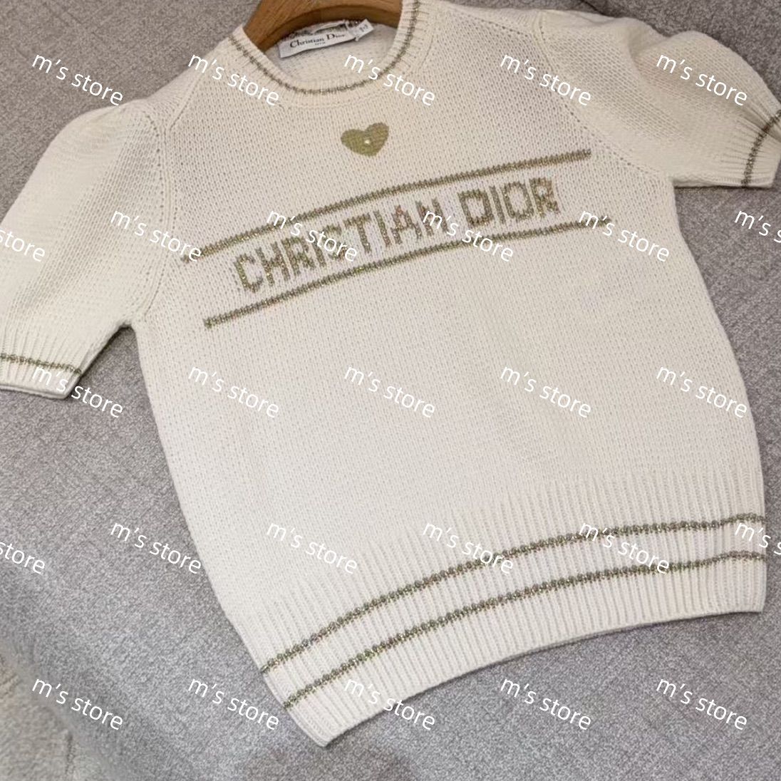 新品 Christian Dior ディオール ショートスリーブ セーター カシミヤ