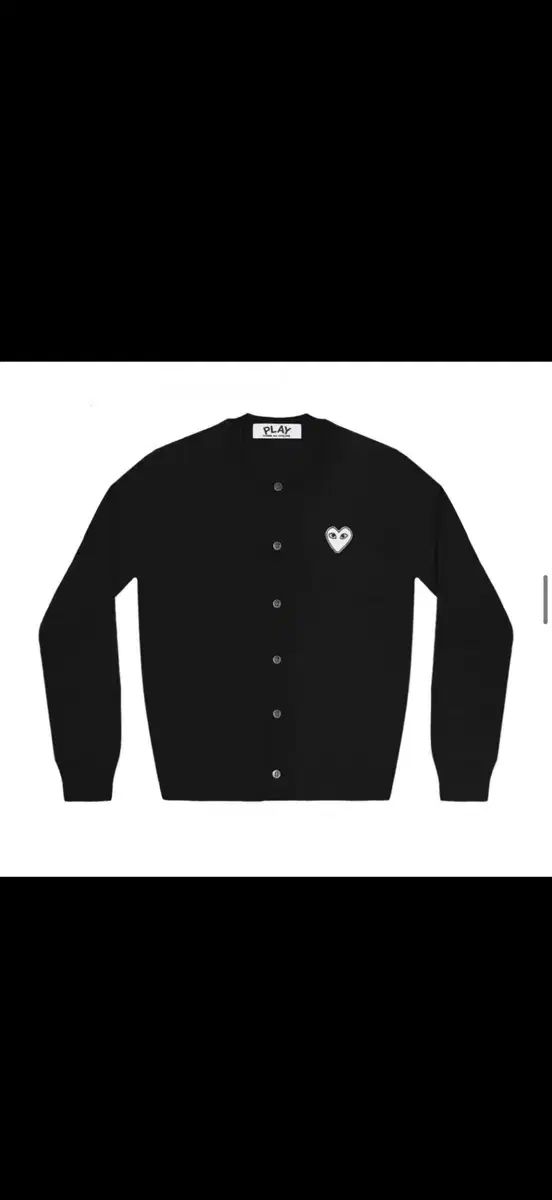 コム デ ギャルソン ブラック ハート カーディガン xs