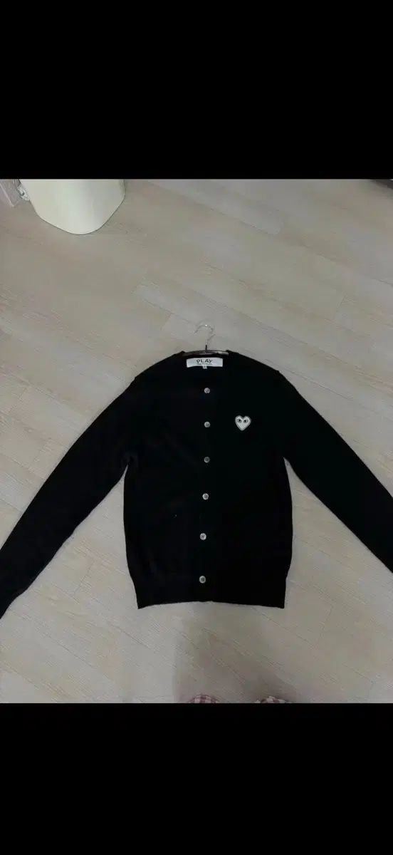 コム デ ギャルソン ブラック ハート カーディガン xs