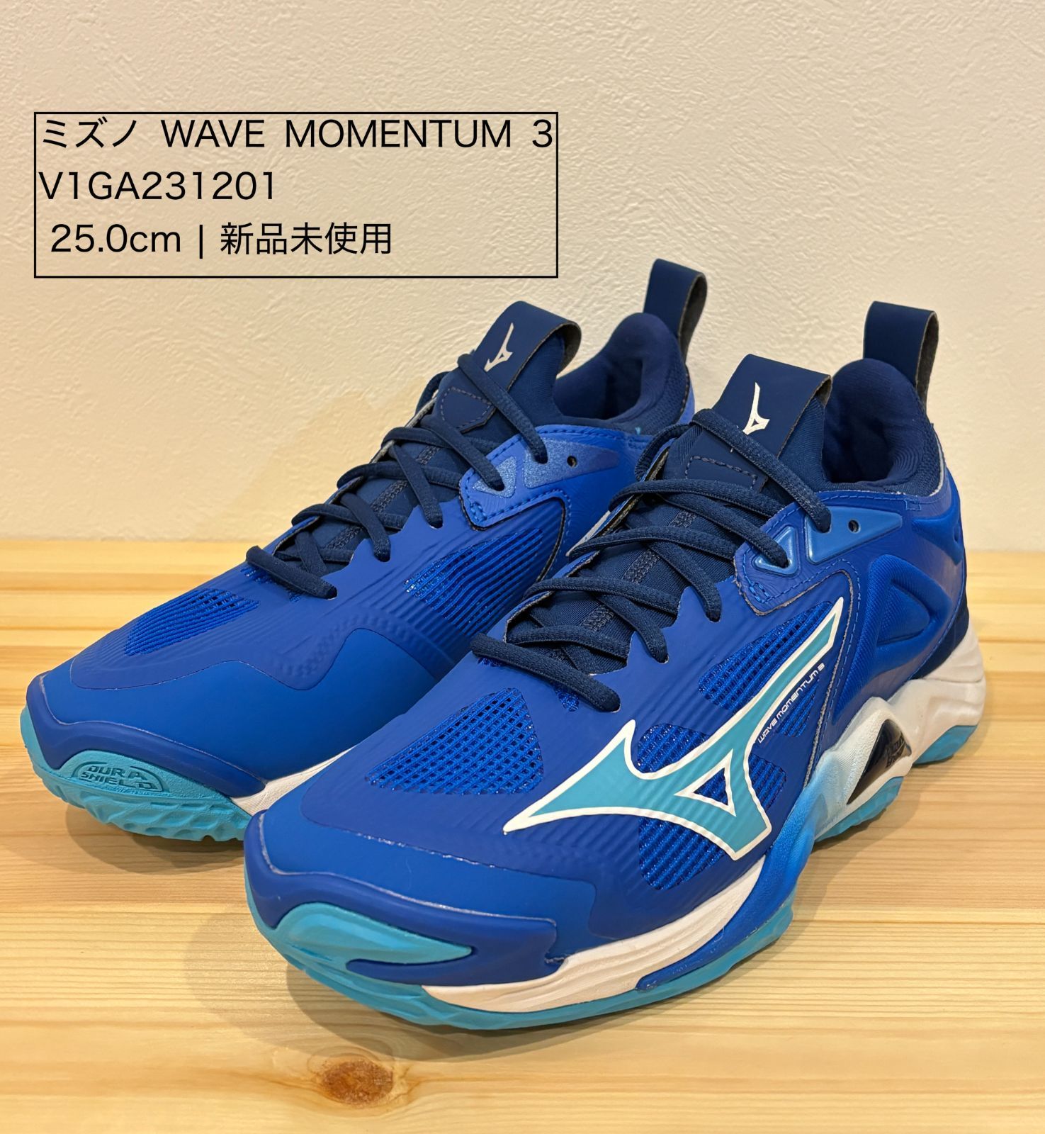 ミズノ WAVE 3 ウエーブモーメンタム バレーボール シューズ 2 5 E MIZUNO 25㎝