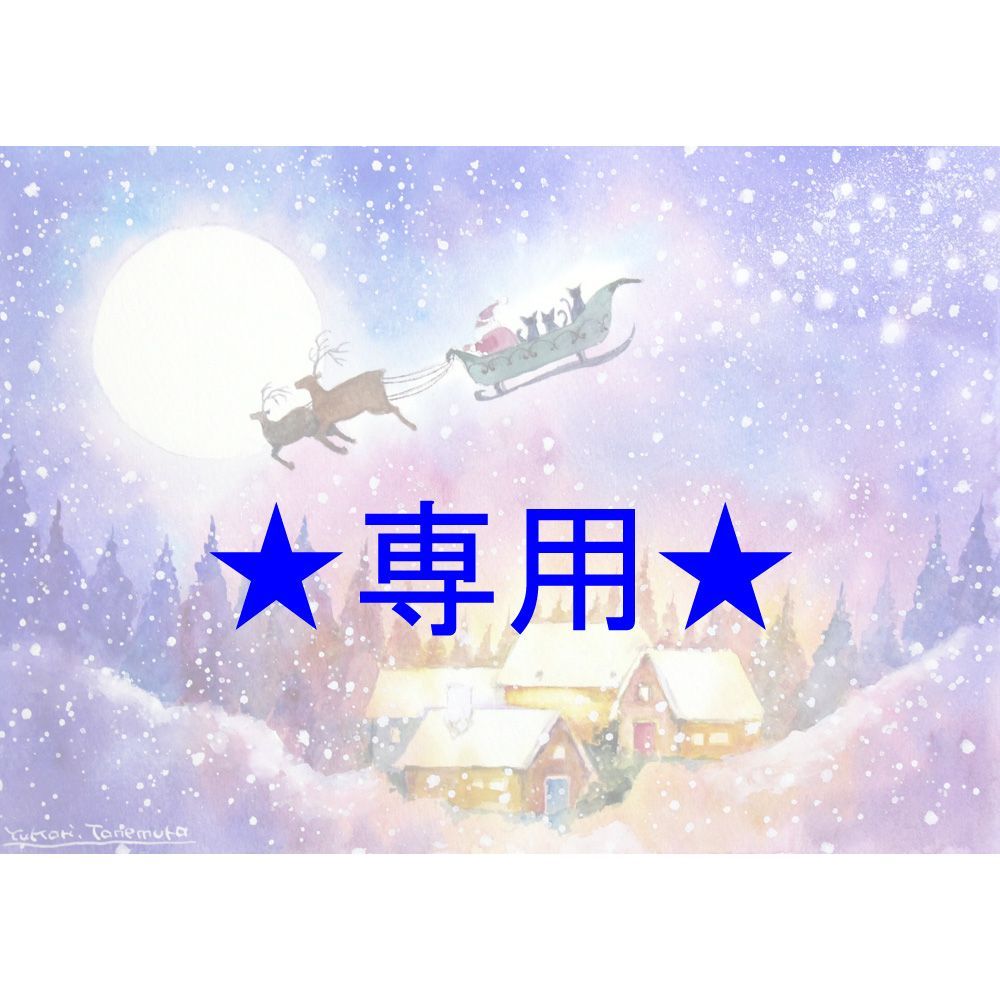 さま 原画 聖夜の夢の中 SMサイズ 水彩画 2866