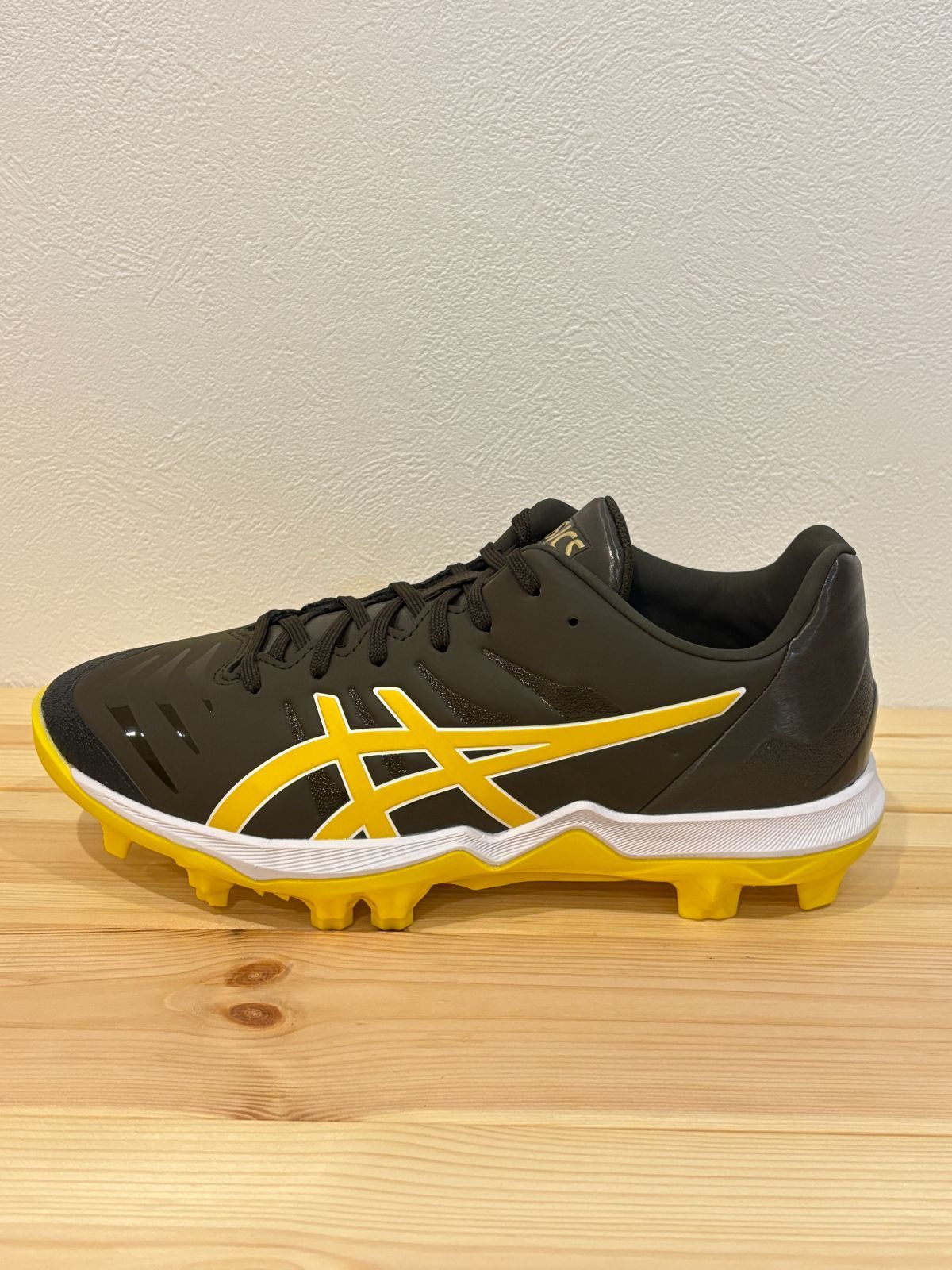 アシックス FANG ゴールドステージ ファング 野球 スパイクシューズ 2 E ブラック×イエロー asics 25㎝