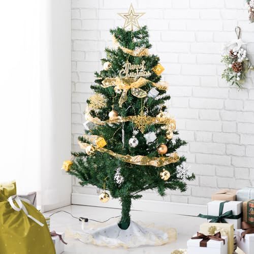 タンスのゲン ツリー 90 cm 11種のオーナメント イルミネーション LED 北欧 おしゃれ Christmas tree ゴールド 98312 p b 882 cd 74
