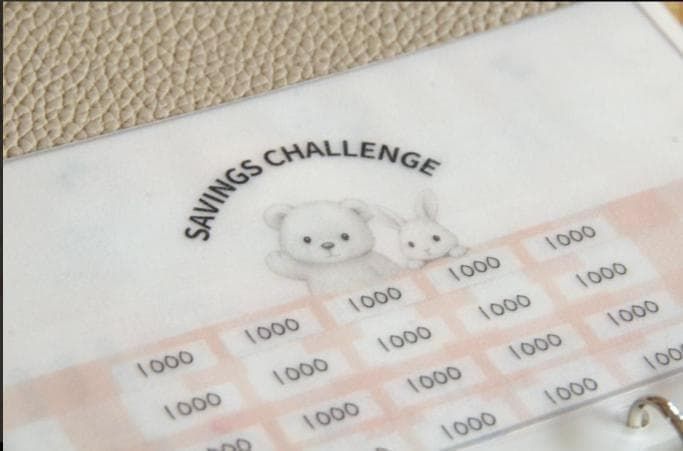 A6バインダー saving 貯金 リフィル HE-7 savings challenge 家計管理