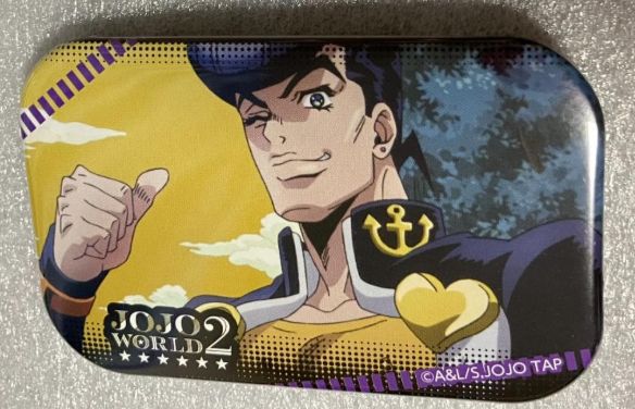 e➕ジョジョの奇妙な冒険➕ 東方仗助 ウインク スクエア 缶バッジ