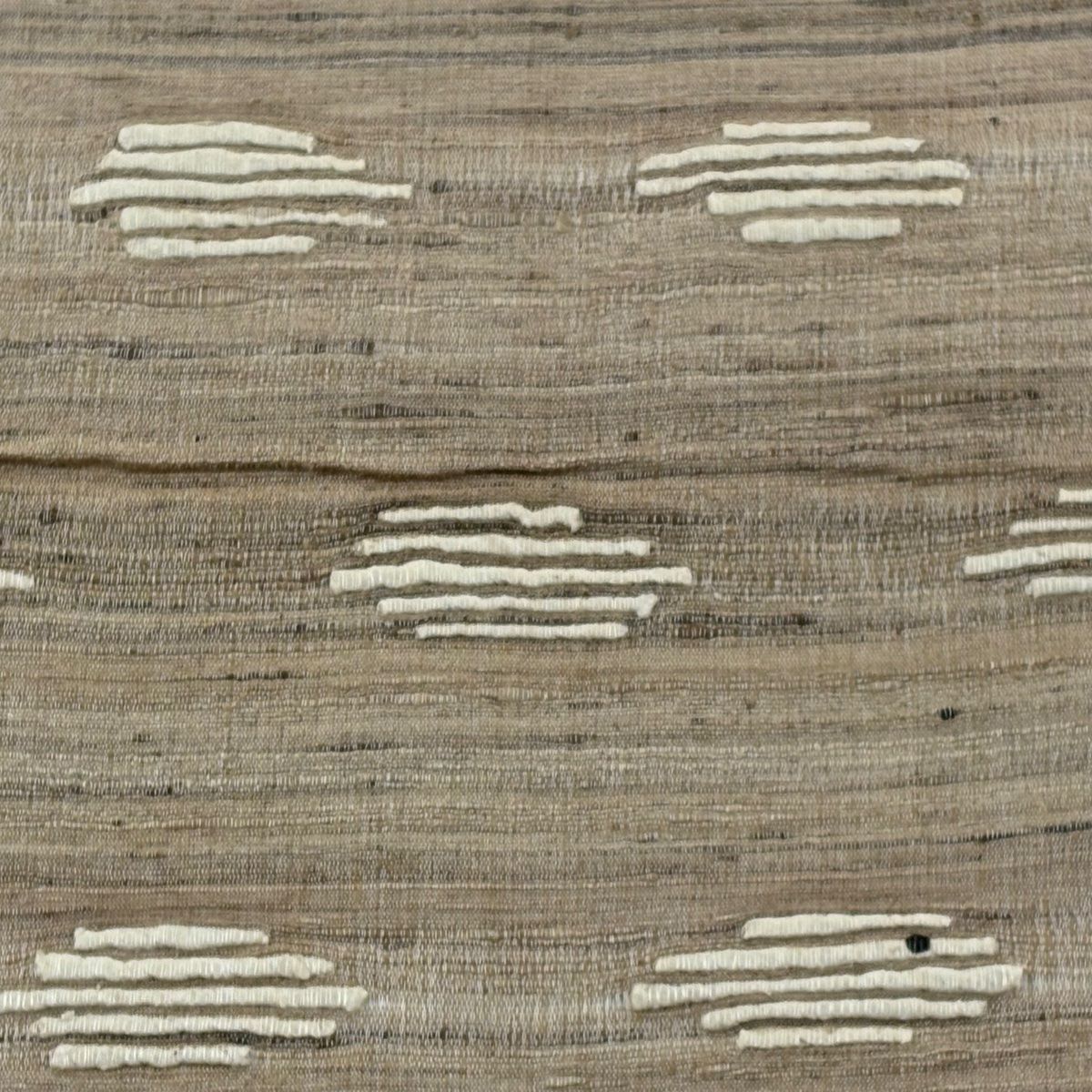 美品】 袋帯 逸品 落款 証紙 幾何学模様 野蚕糸 インドムガシルク