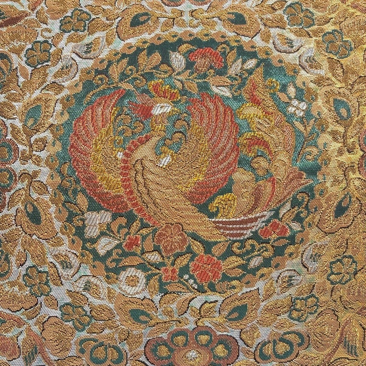 美品】 袋帯 秀品 花鳥 花唐草 箔 灰色 六通 正絹 【中古】 - メルカリ