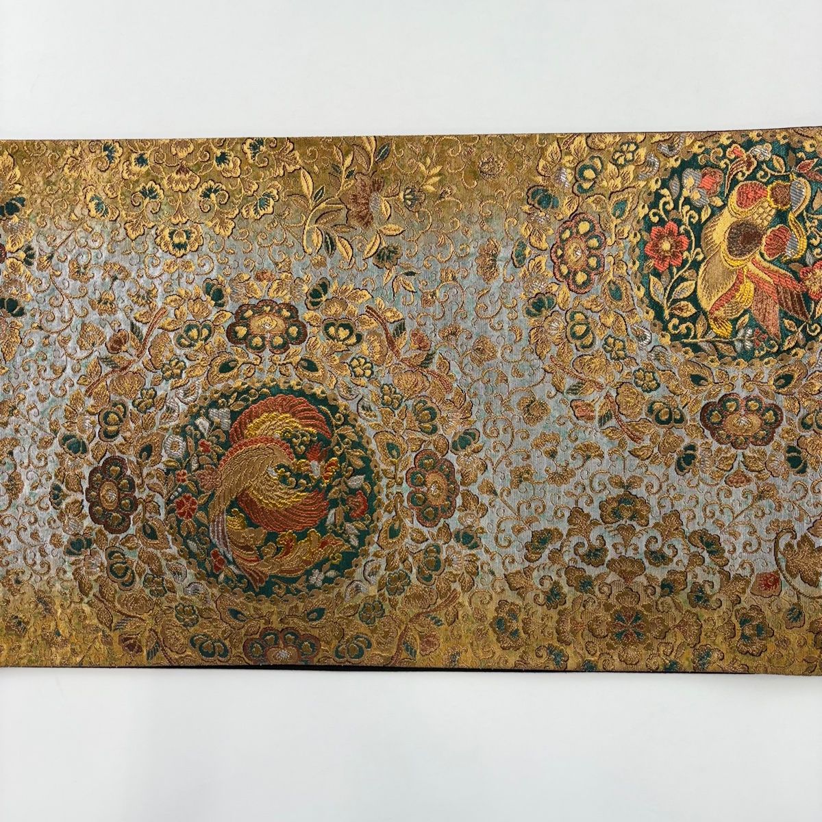 美品】 袋帯 秀品 花鳥 花唐草 箔 灰色 六通 正絹 【中古】 - メルカリ