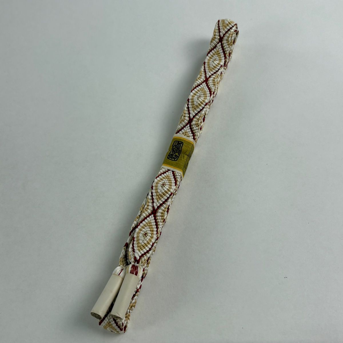 帯締め 無形文化財 有職組紐 道明 菱 金糸 ベージュ 正絹 和装小物