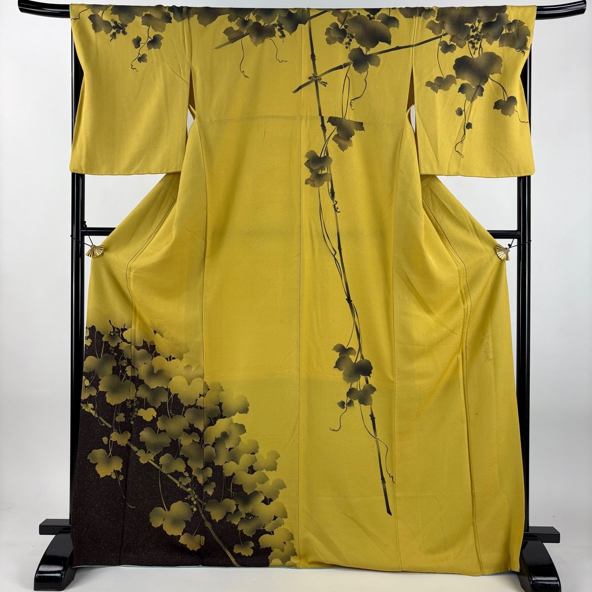 訪問着 身丈170.5cm 裄丈68cm L 袷 中村乃武夫 やまと 落款 葡萄 金彩