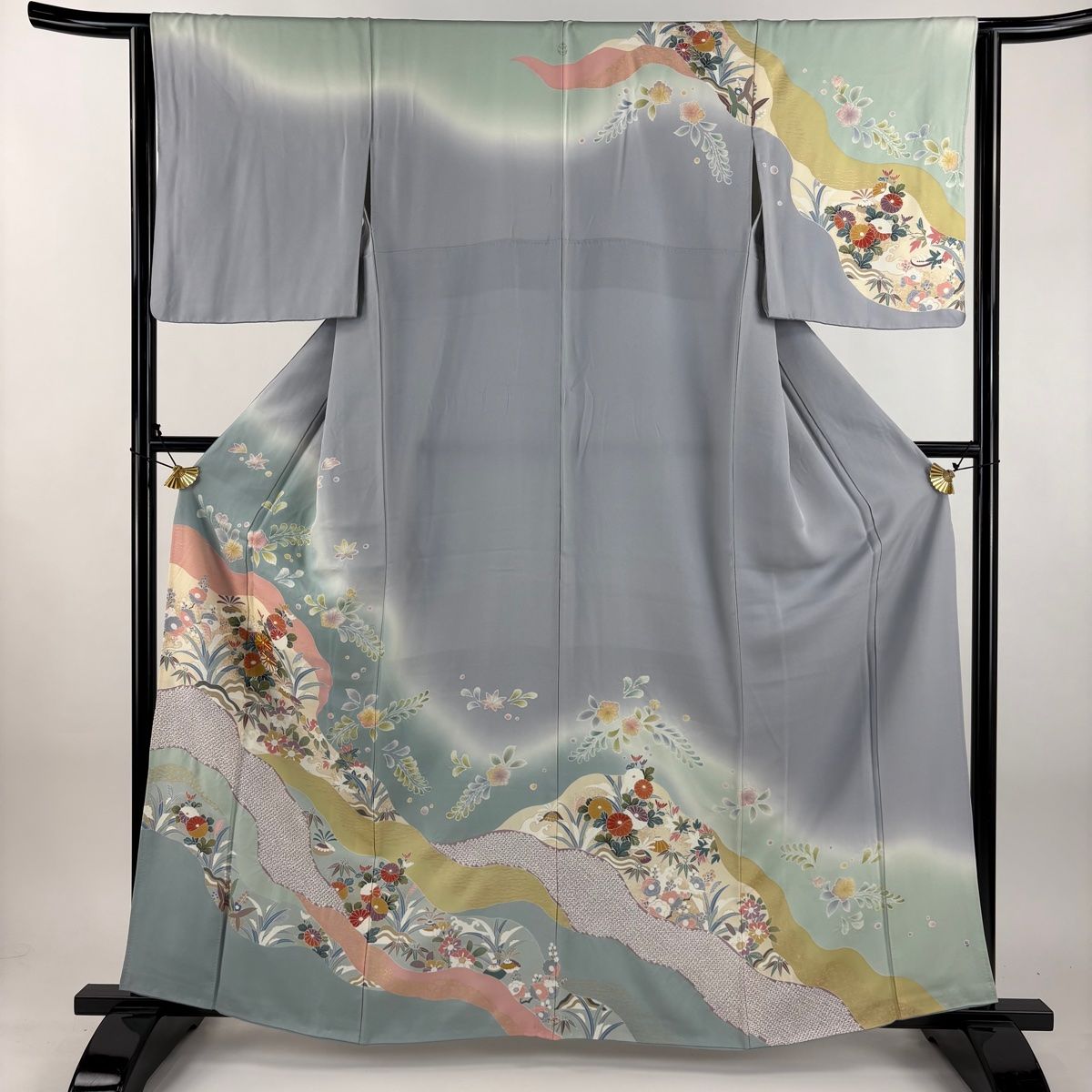 訪問着 身丈161cm 裄丈64cm 正絹 美品 名品 【中古】 訪問着 身丈161cm