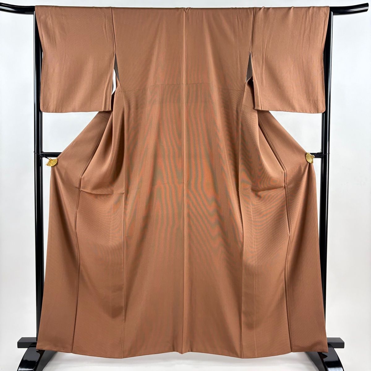江戸小紋 身丈162 cm 裄丈65.5 M 袷 万筋 茶色 正絹 秀品