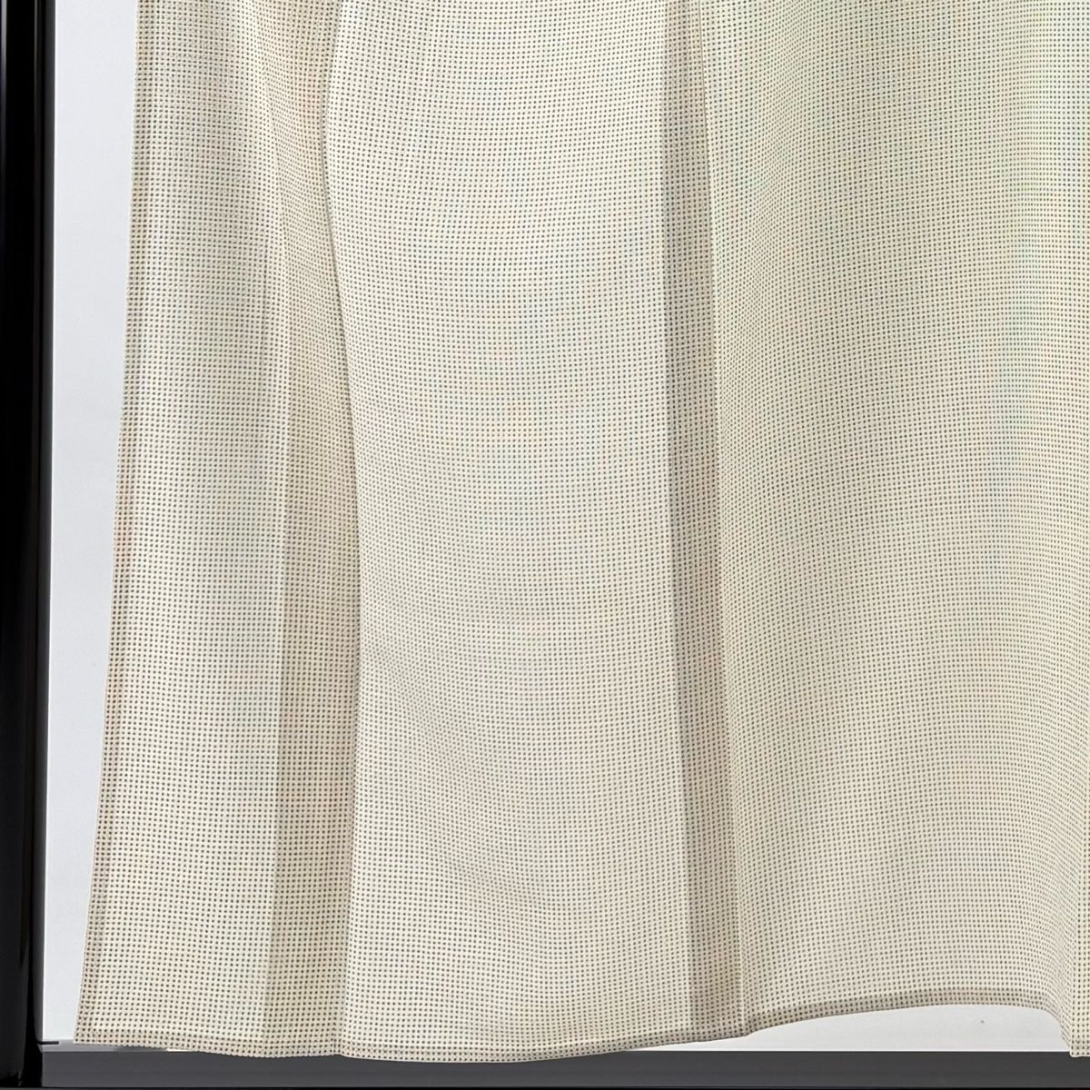 小紋 身丈155 cm 裄丈65 M 薄物 幾何学 ベージュ 正絹 秀品