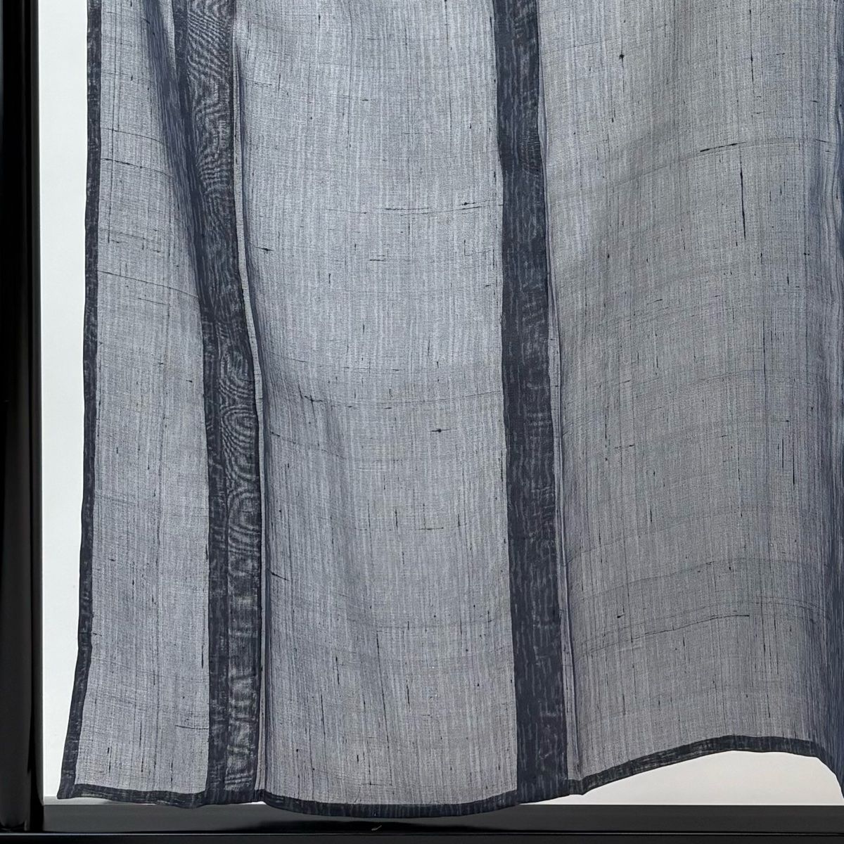 小紋 身丈154 5 cm 裄丈65 M 薄物 夏紬地 幾何学 灰色 正絹 秀品