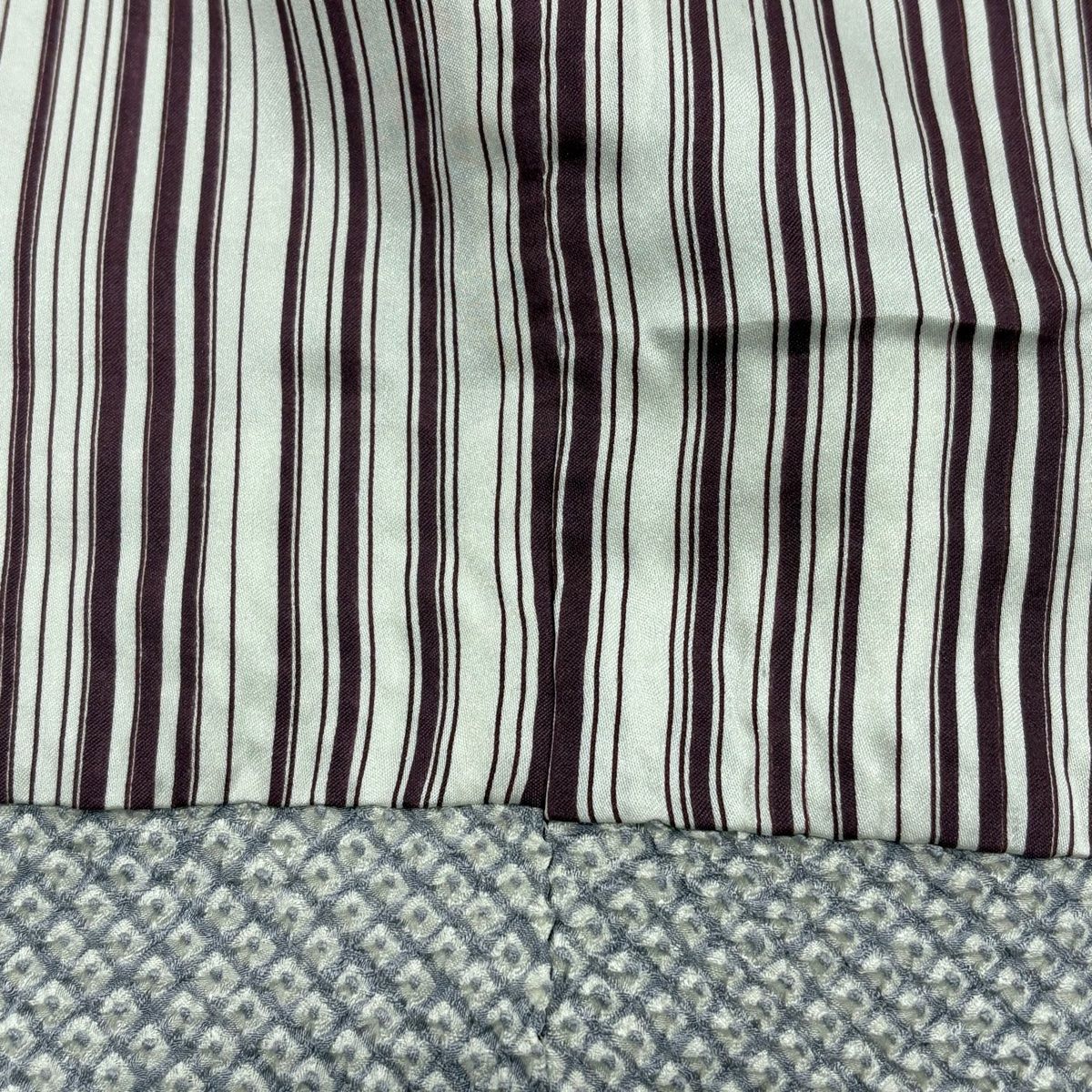  道行 身丈85 5 cm 裄丈65 M 和装コート 角衿 波 波頭 絞り 灰紫 正絹 秀品 羽織 着物 浴衣