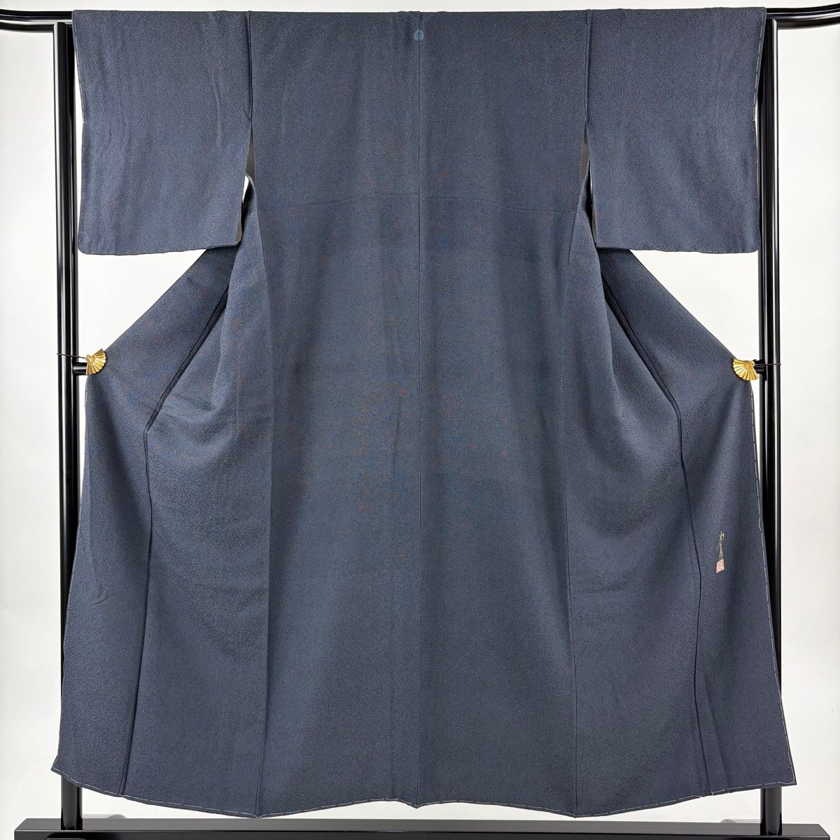美品】 江戸小紋 身丈152cm 裄丈63.5cm S 袷 落款 鮫 紺色 正絹 秀品