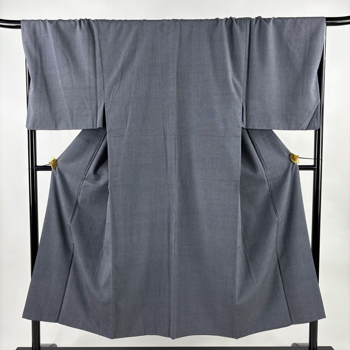 平和屋着物男性 玉華紬 鉄御納戸色 やまと誂製 証紙付き 正絹 逸品