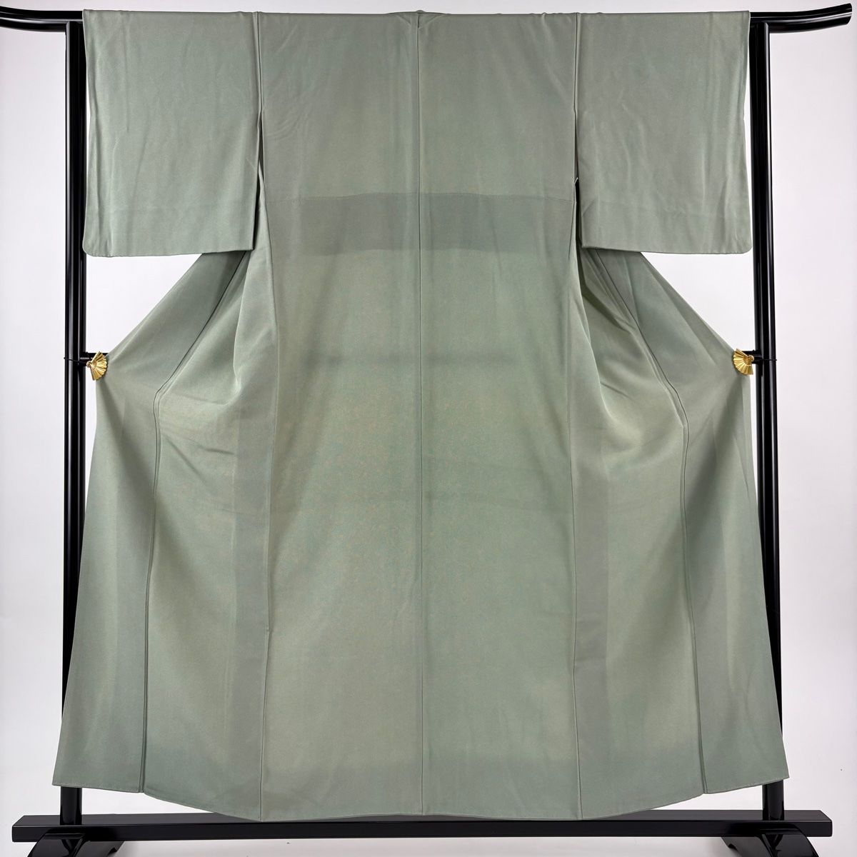 江戸小紋 身丈155 cm 裄丈63.5 S 袷 鮫 灰緑 正絹