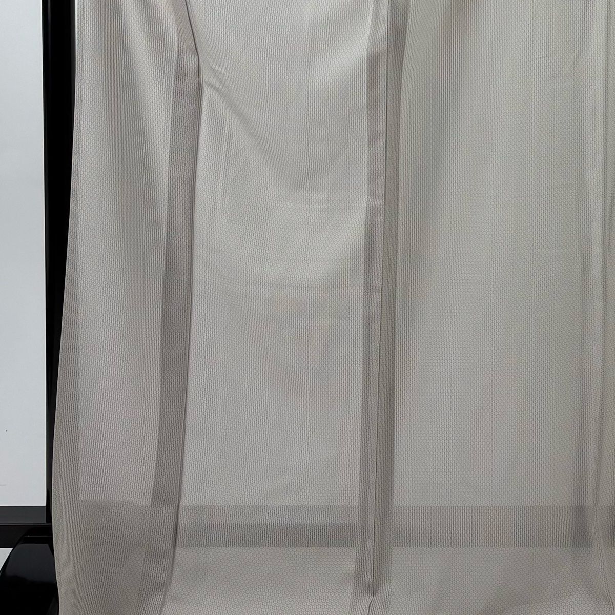 小紋 身丈170.5 cm 裄丈65 M 薄物 縦絽 幾何学 灰色 正絹