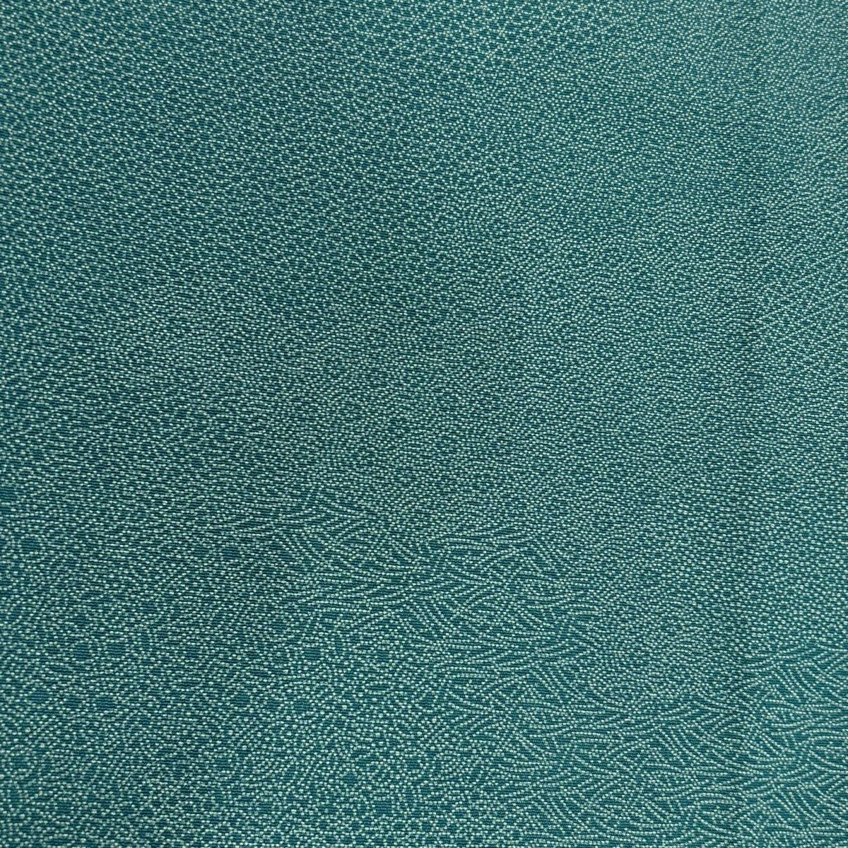  江戸小紋 身丈153 cm 裄丈64 5 M 袷 雲文 花 青緑 正絹 小紋 着物