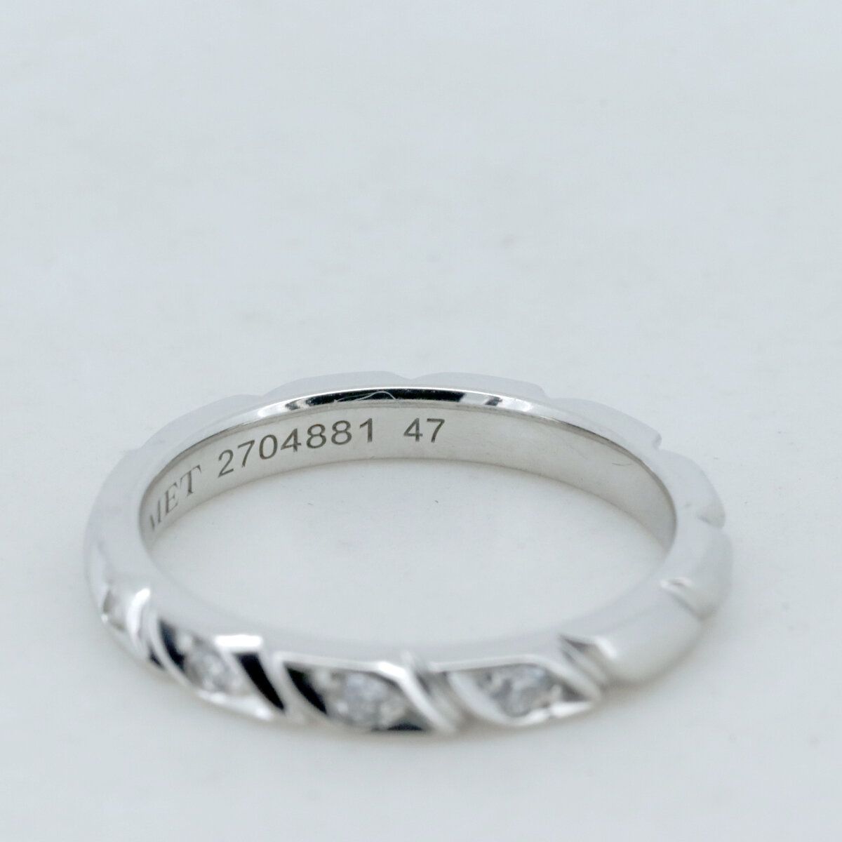 ショーメ トルサード ダイヤモンド リング 指輪 7号 082724 Pt950