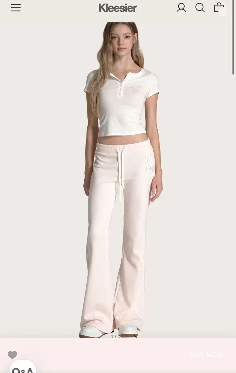 クリシーア ソフト クラブ ストレート パンツ ピンク