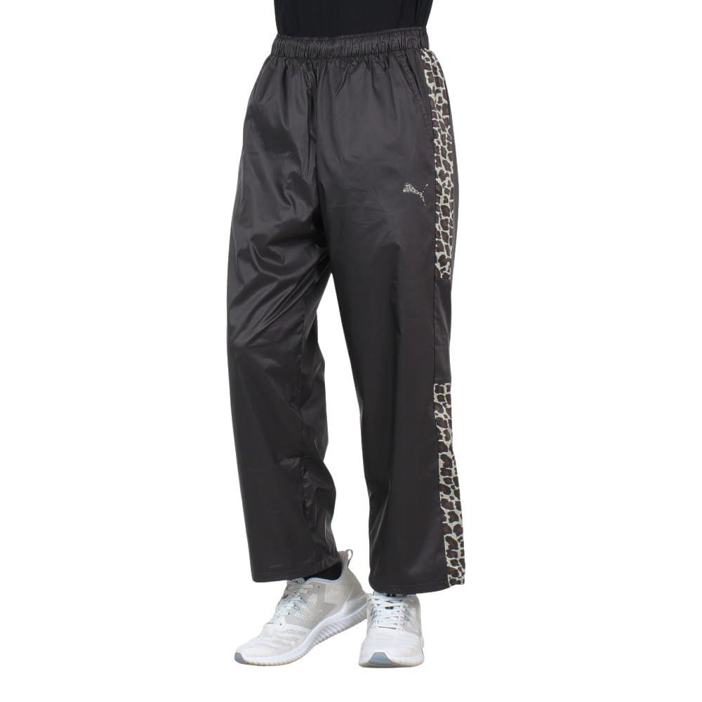 プーマ 防風トレーニング ロングパンツ TRN EDGE ウラキモウトリコット ウーブンパンツ 526106 メンズ 24年秋冬 ブラック 01 XL