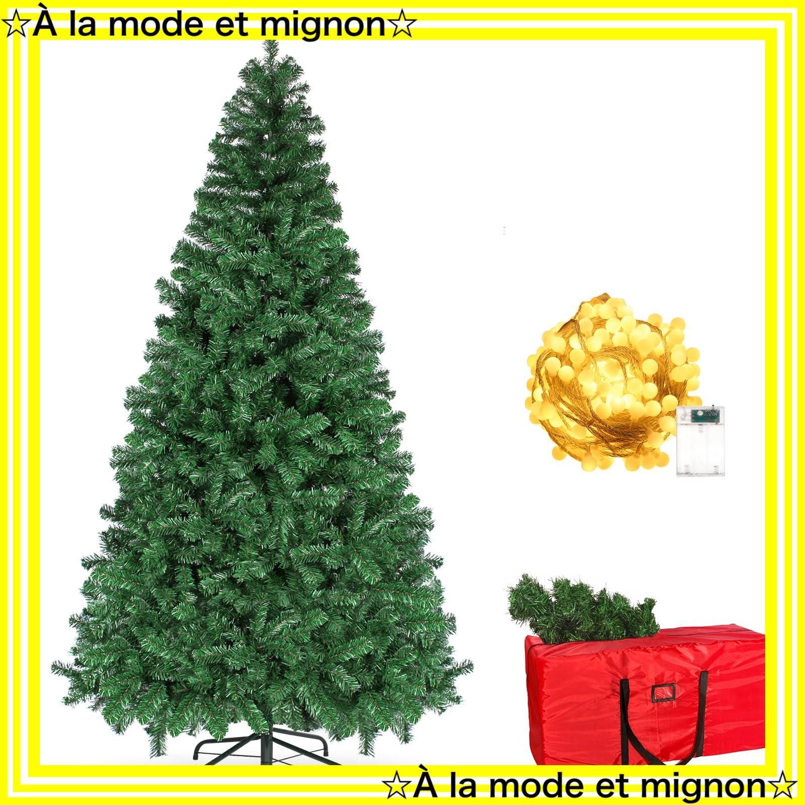 QUEEN RAIN ツリー 210 cm リアル ヌードツリー 電飾付き 飾り christmas tree おしゃれ 高濃密度 950本の枝 モミの木 ライト付き 組立簡単北欧 収納バッグ付き 店舗装飾 クリ