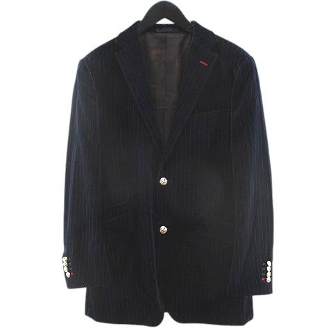 ラブレス LOVELESS ベロア セットアップ スーツ M/79 紺系 ネイビー